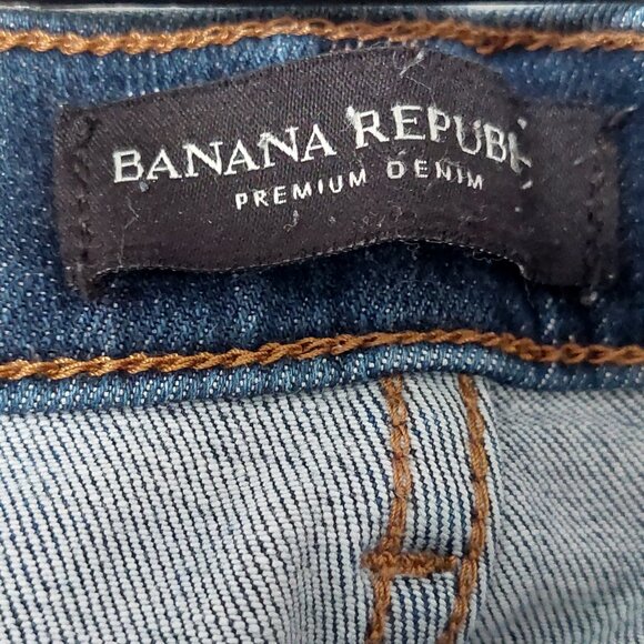 Banana Republic Premium Denim Mid-Rise Skinny Dark Wash, Women's 31 - Picture 4 of 8